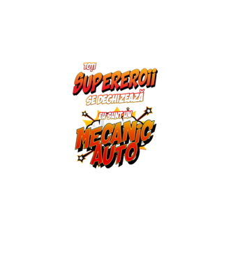 Toți supereroii se deghizează, eu sunt un mecanic auto model alb pe tricou