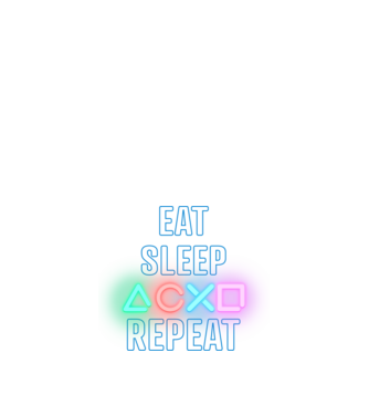 Eat sleep PS model negru pe tricou