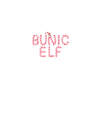 bunic elf model negru pe tricou