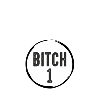 BITCH 1 model verde de măr pe tricou