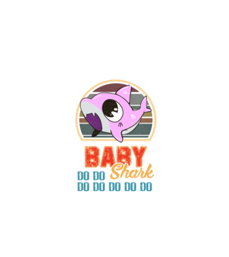 BabyGIRL shark model negru pe tricou
