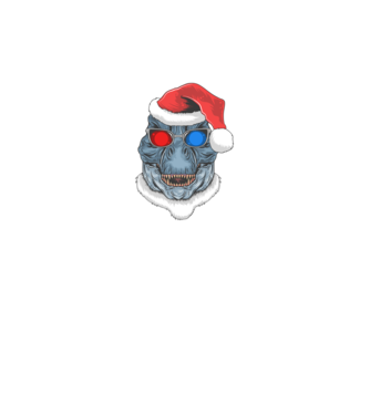Santasaurus Rex model negru pe tricou