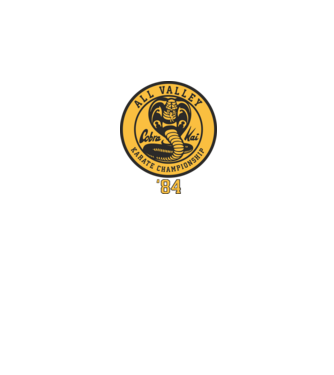 all valley karate cobra kai model negru pe tricou