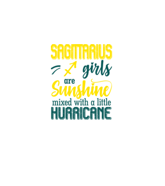 Sunshine with Hurricane SAGITTARIUS model negru pe tricou
