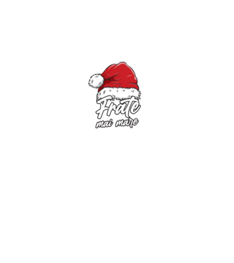 frate mai mare Santa Hat model negru pe tricou