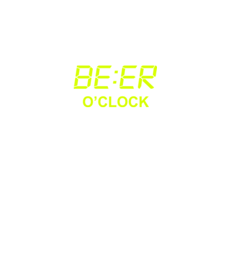 'Beer o'' clock' model negru pe tricou