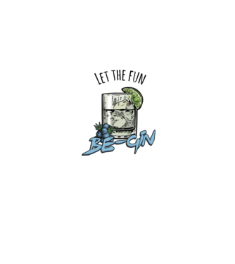 Let the fun be gin model gri pe tricou