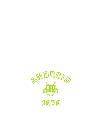 android model albastru închis pe tricou