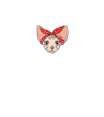 sphynx mom model negru pe tricou