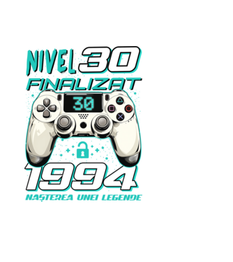 Nivel finalizat 30 1995 model negru pe tricou