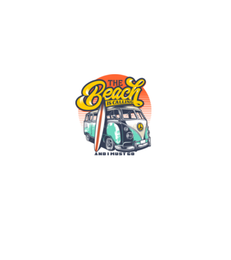 The Beach is Calling model gri pe tricou