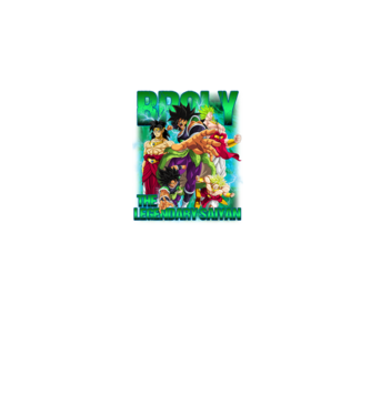 broly dragonball model negru pe tricou