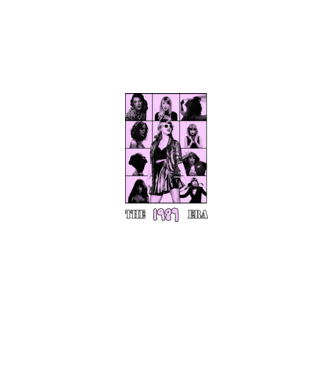 Taylor Swift ERAS lilac model negru pe tricou