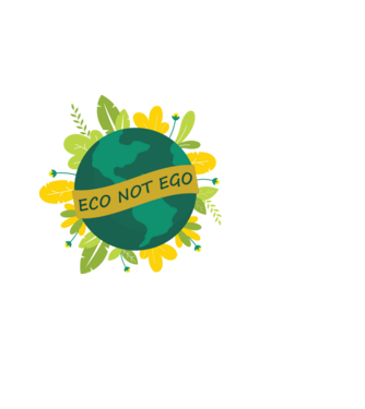 ECO NOT EGO model alb pe tricou