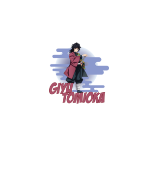 Demon Slayer Giyu model roz deschis pe tricou