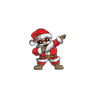 Santa dab model negru pe tricou