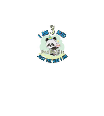 PANDASTIC 3 model alb pe tricou