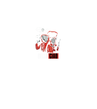 bella ciao money heist model negru pe tricou