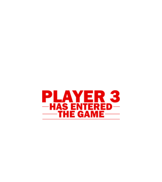 Player 3 entered the game model alb pe tricou