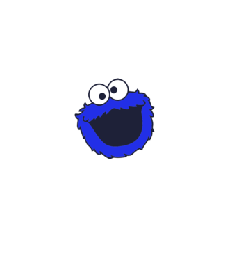 Cookie Monster Face model negru pe tricou