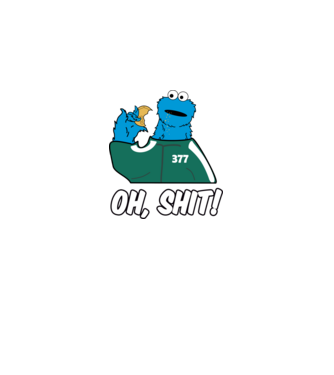 cookie monster squid game parody model negru pe tricou
