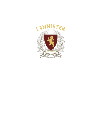 Lannister model alb pe tricou