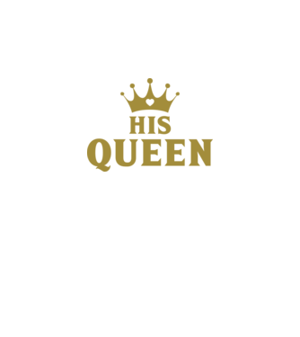 His Queen model negru pe tricou