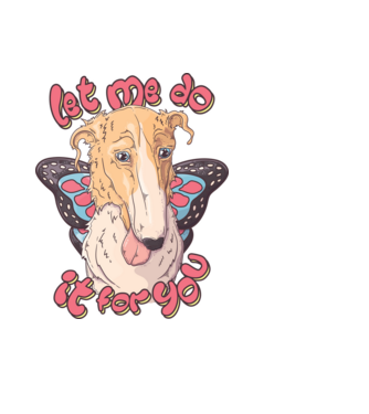 BORZOI let me do it for you fairy model negru pe tricou