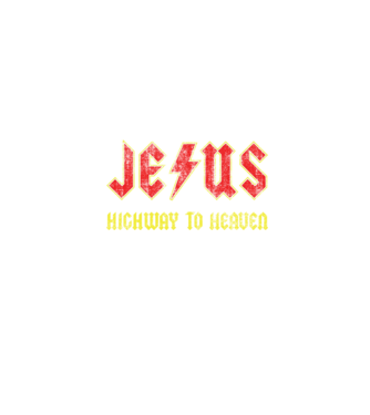 JESUS HIGHWAY TO HEAVEN model negru pe tricou