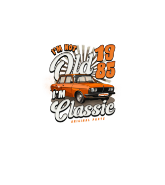 DACIA 1985 model negru pe tricou