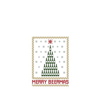 Merry Beermas model negru pe tricou