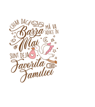 Favorita familiei MAI model negru pe tricou
