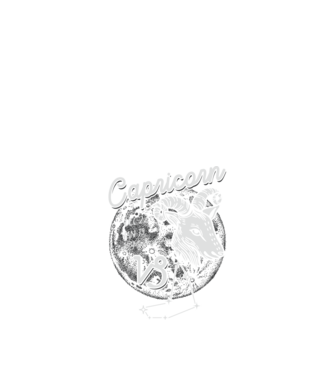 Zodiac femeie CAPRICORN retro model negru pe tricou