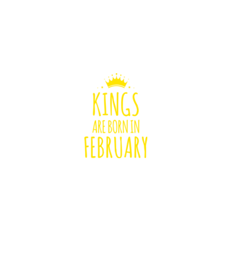 Kings are born in - February model roșu pe tricou