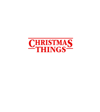 Christmas Things model negru pe tricou