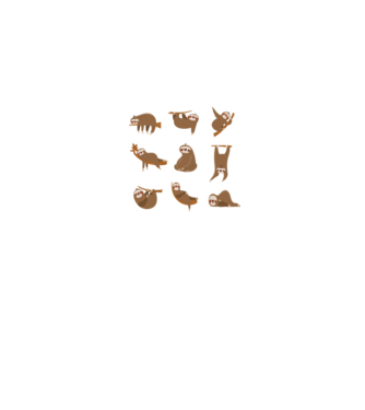 Sloth yoga model negru pe tricou