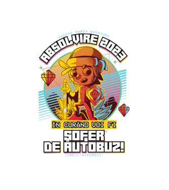 absolvire 2023 șofer de autobuz model alb pe tricou
