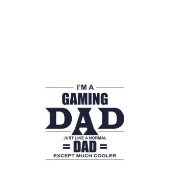 Gaming dad model alb pe tricou