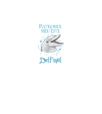 Patronul meu este DELFINUL model negru pe tricou