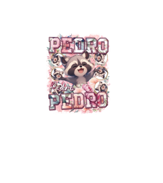 Girly Pedro model alb pe tricou