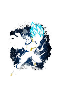 prince vegeta dragonball model alb pe tricou