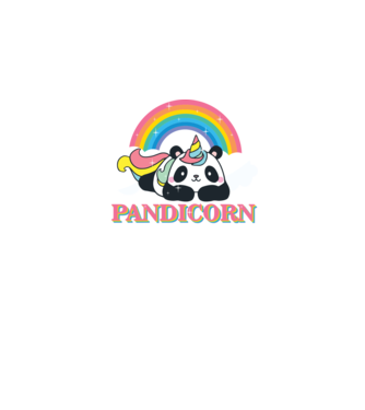 PANDICORN model alb pe tricou