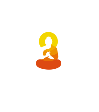 Călugăr meditator model negru pe tricou