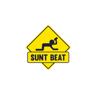 Sunt beat model alb pe tricou