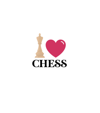 Love chess model alb pe tricou