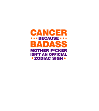 Badass zodiac CANCER model alb pe tricou