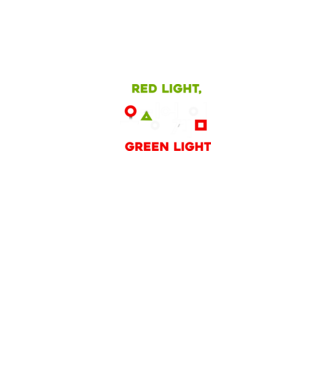 red light green light model negru pe tricou