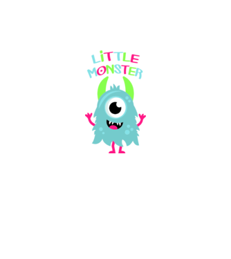 Little monster model galben neon pe tricou