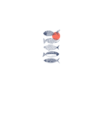 Fish model alb pe tricou