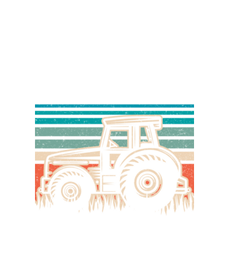 TRACTOR model alb pe tricou